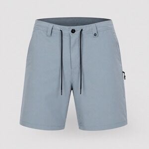 686 Everywhere Hybrid Shorts Mens 38 Gray Blue Lead Relaxed 11" Tech Stretch